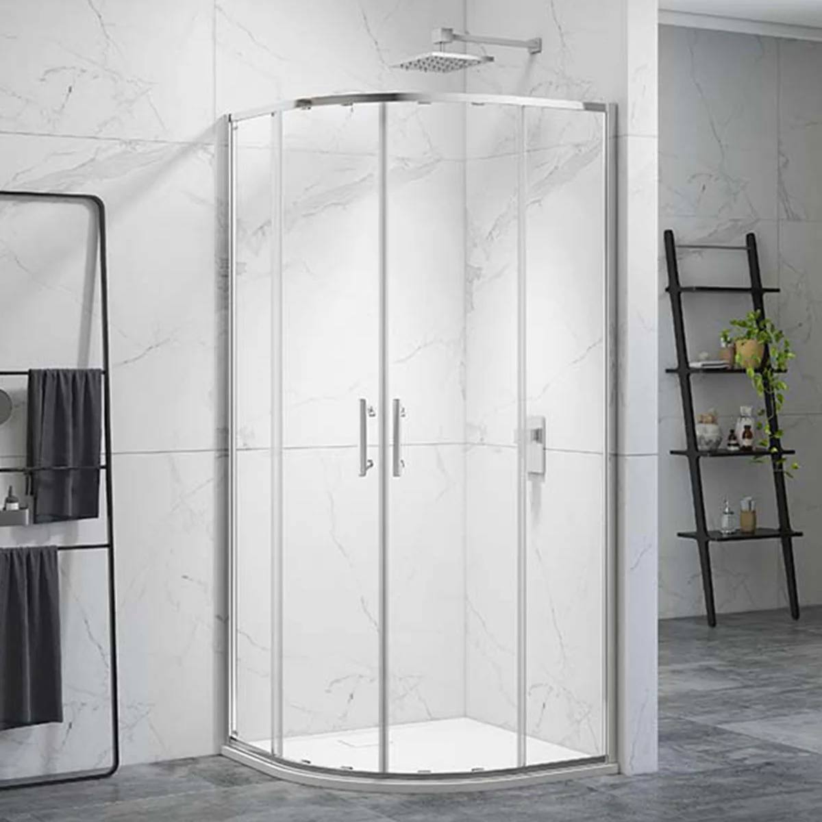Changing double shower door.